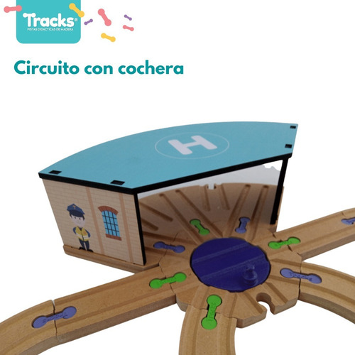 Imagen 7 de 10 de Tracks Pistas Circuito Con Cochera Y Tren Magnetico Extensib