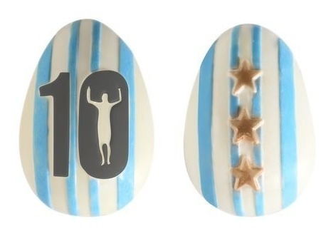 Imagen 6 de 6 de Set De 2 Moldes Placas Huevo Campeón Mundial Arg Parpen Prya