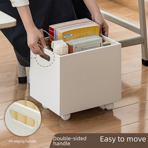Caja De Almacenamiento De Libros Apilable Con Ruedas,