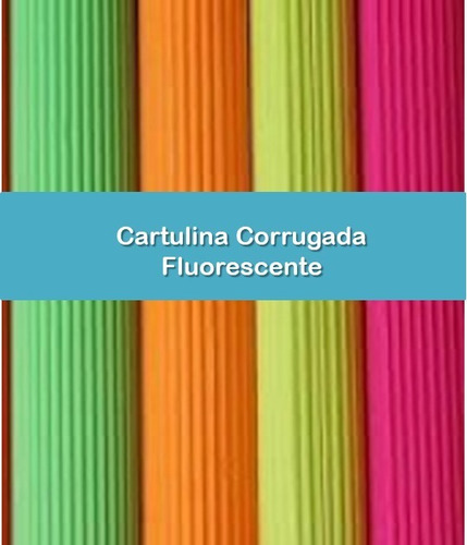 Cartulina Corrugada Colores Fluorescentes50x70cm. Pack 2 Pza