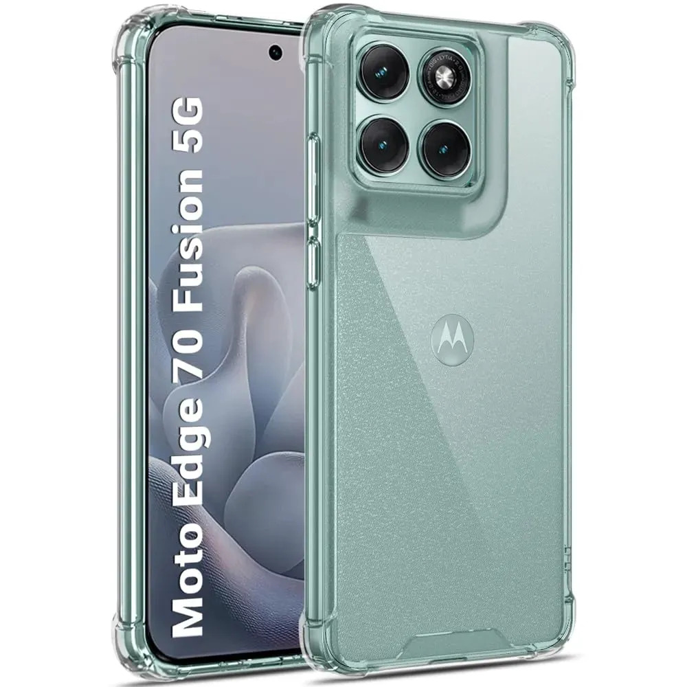Funda transparente para Motorola Edge 70 Fusion Funda con bordes reforzados antiimpacto