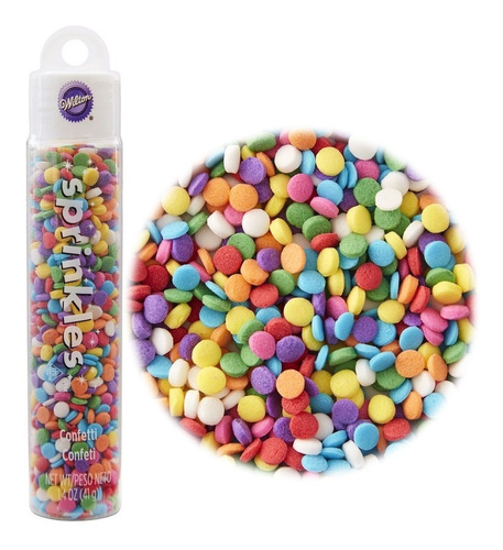 Sprinkles Lentejuelas Multicolor 40grs Wilton Repostería