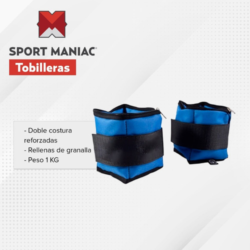 Imagen 4 de 7 de Kit Sport Maniac Colchoneta Step Tobilleras Pesa Rusa 3kg