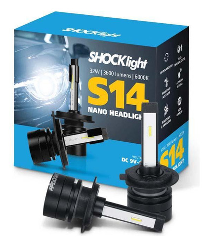 Kit Lâmpada Headlight S14 Nano H7 12v 32w 6000l