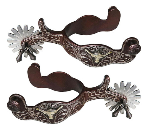 Espuelas De Acero Inoxidable Para Montar Un Caballo Marrón