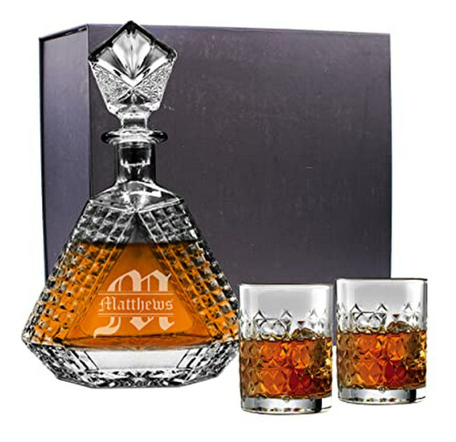 Decantador Personalizado De Whisky Escocés Bourbon De 23 Oz,