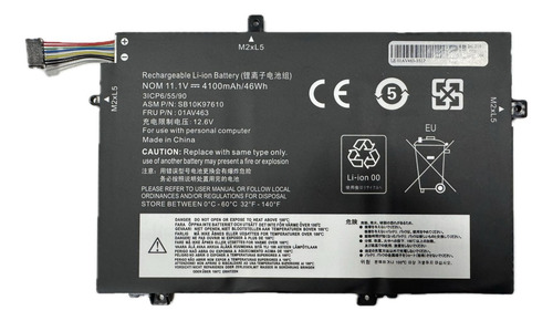 Bateria Compatible Lenovo Thinkpad L480 L580 L17c3p52 01av46 Negro