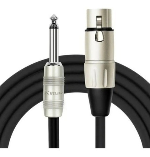 Imagen 2 de 4 de Cable Micrófono Xlr - Plug Negro Kirlin 6 Metros