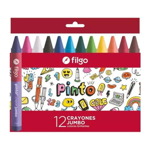 Crayones Ceritas Filgo Pinto X 12 U Jumbo