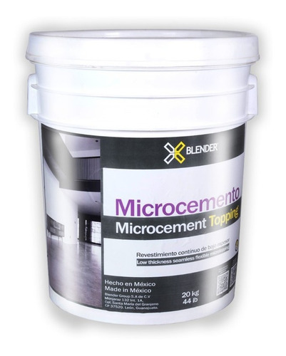 Microcemento Blender - Topping - Cubeta De 20 Kg