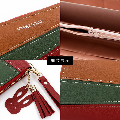 Bolso De Mano Coreano De Moda De Colores Mezclados Con Crema