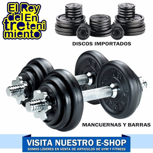 Barra Recta P/ Pesas Maciza Cromada C/ Rosca 1.80m - El Rey