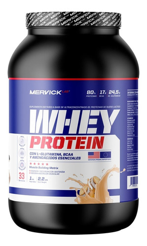Whey Mervick 1 Kg Proteina Suero Con Glutamina Aminos Bcaa