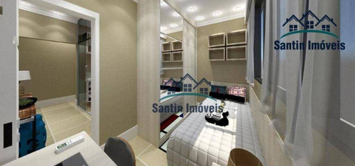 Imagem 7 de 23 de Cobertura Com Elevador, 02 Quartos, (01 Suíte ) Quintal , Lavabo, 02 Vagas Cobertas À Venda, 89 M² - Campestre - Santo André/sp - Co0731