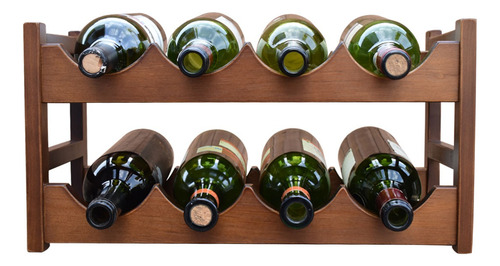 Cava De Vino 100% Madera Para 8 Botellas Hogare | Funcional Nogal