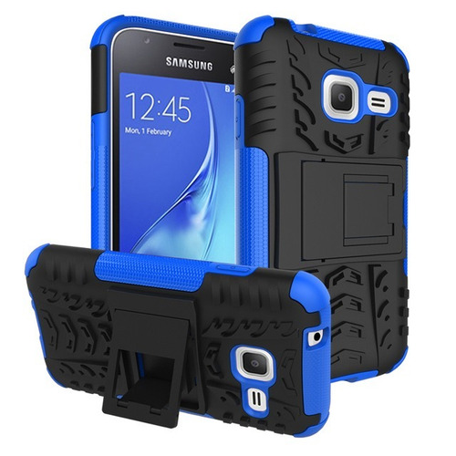 Forro Case Samsung J1 Shockproof Color Azul Nuevo Y Sellado