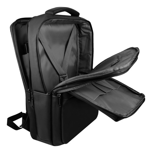 Mochila Tipo Maleta Para Laptop Antiderrames Neblum Perfect Choice Color Negro Diseño De La Tela Lisa