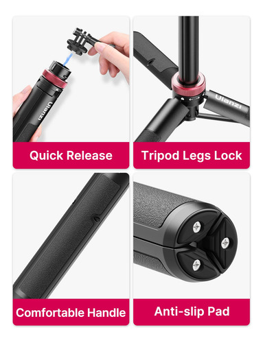 Trípode Ulanzi Go Quick Ii 57 Pulgadas Para Cámaras De Acció Color