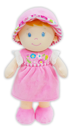 Boneca Macia De Pelúcia June Garden Emilia 30 Cm Por 1-3 Ano