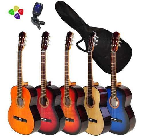 Guitarra Criolla Clasica Funda Pua Fender Afinador Curso Cd