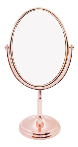 Espejo Ovalado Con Pie Doble Aumento 2x Maquillaje C. 1903
