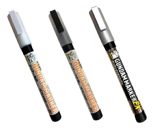 Gsi Creos Gundam Marker 3 Types Set Clear Gloss, Clear Con X