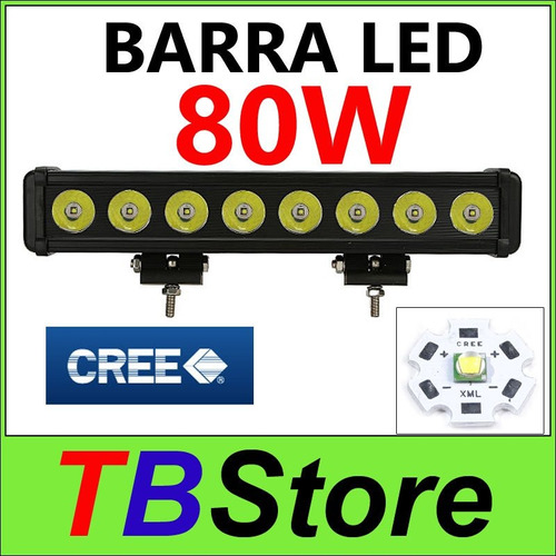 Barra Faro Cree Led 80w 6500k Color Xenon Blanco Frio 9600lm