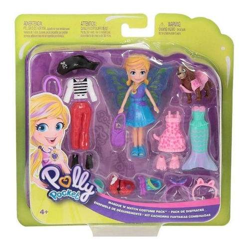 Polly Pocket Kit Cachorro Fantasias Combinadas Mattel Gdm15