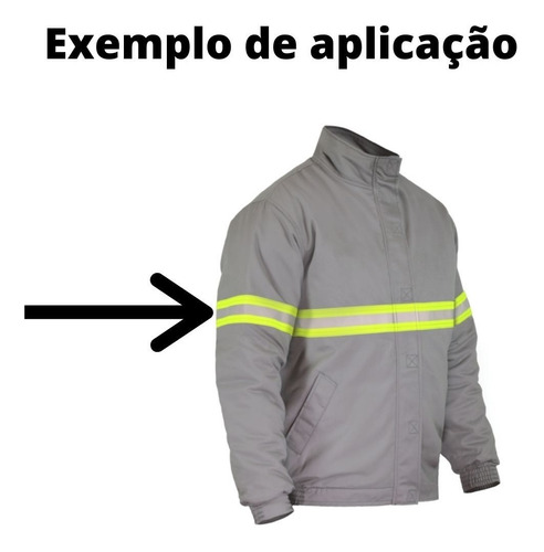 Faixa Refletiva Para Uniforme Verde Limão 10 Metros X 5cm