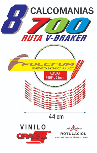 Calcomanias Rin 700 V-break F-crum