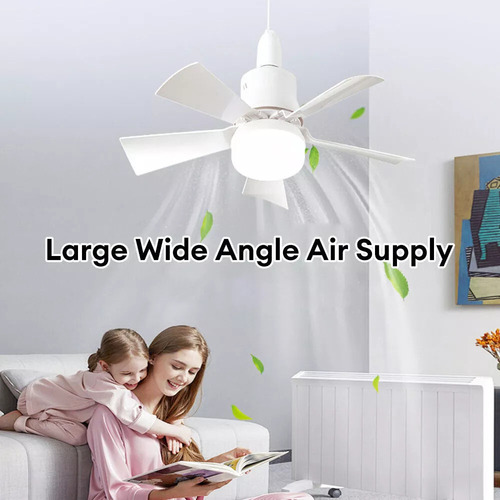 Socket Fan Light Con Luz Y Mando A Distancia De Silencio