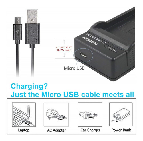 Cargador + 2 Baterias Mod. 68302 Para Jvc Bn-vh105eu
