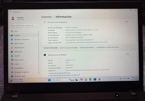 Lenovo Thinkpad T480s (Usado)