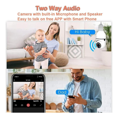 Camara Wifi 360 Full Hd Vision Nocturna Tipo Socket