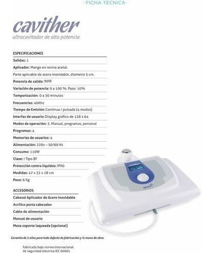 Imagen 2 de 3 de Ultracavitador 40khz Cavitador Cavither Gogroup
