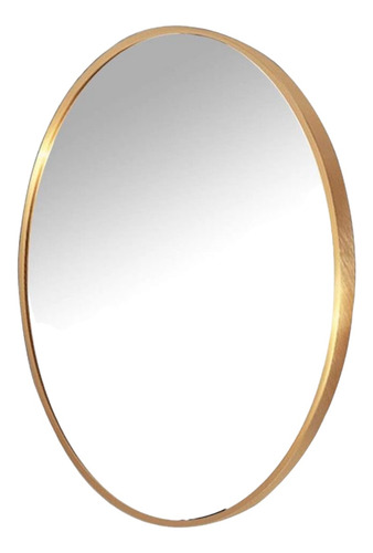 Espejo Circular Redondo Hierro Dorado Oro 60 Cm F007 Envío Dorado