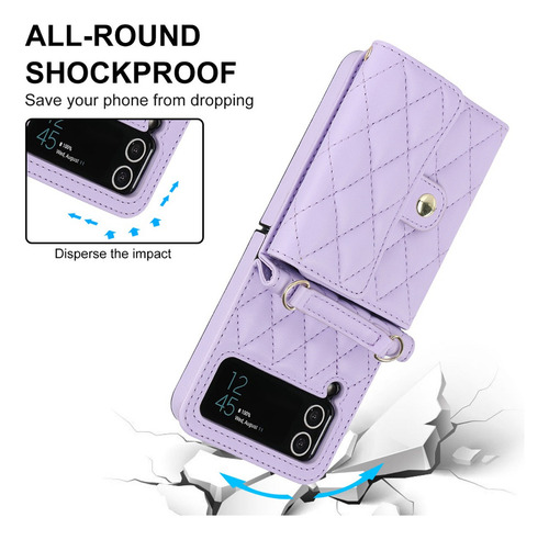 Funda Para Samsung Galaxy Flip Z4/z3 Correa Border Case