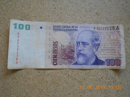 Billete Reposicion Serie A 100 Pesos  - Cobos - Del Pont