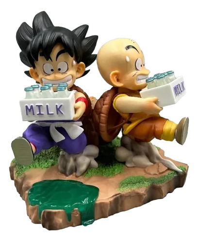 Goku Y Krillin, Dragon Ball Entrega De Leche Figura Coleccio