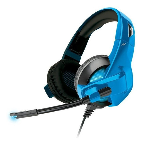 Auriculares Gamer Pc Ps4 Play 4 Luces Microfono Noga Stinger Color Azul