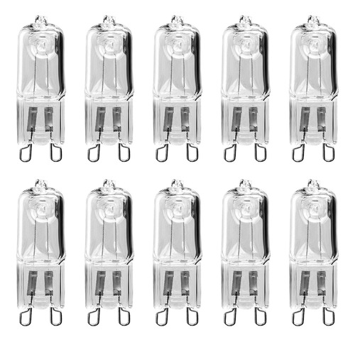 2 X 10 Uds. Lámparas Halógenas De 28w Bombillas G9