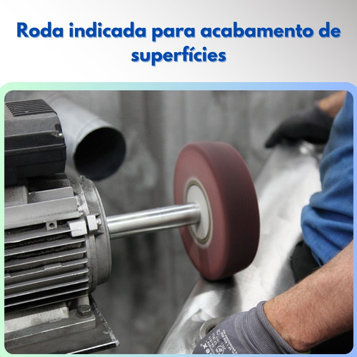 Roda Mista Combinada Pg 150x50 Lixa E Manta Abrasiva Grossa Quantidade De Cascalhos 60