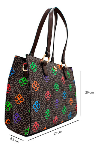 Satchel Color Chocolate Multi Jaime Ibiza Para Mujer Ji 2484