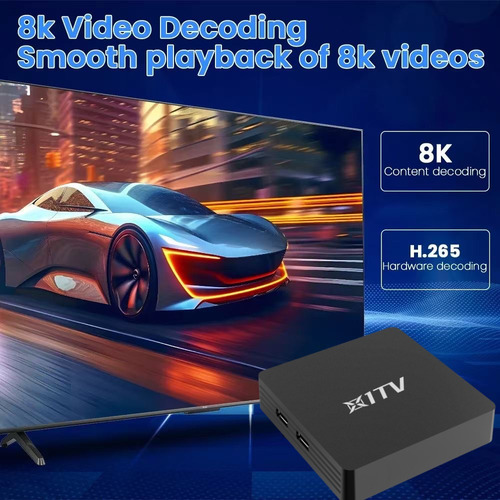 Keyua Android 14.0 TV Box Streaming 4 GB 64 GB TV 4K Full HD Smart Android Tv Stick Wifi Bluetooth con Google Assistant para Google Play Store Netflix Magis