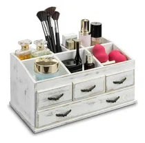 Comprar Mygift Estante Organizador De Tocador De Madera Maciza Lavad