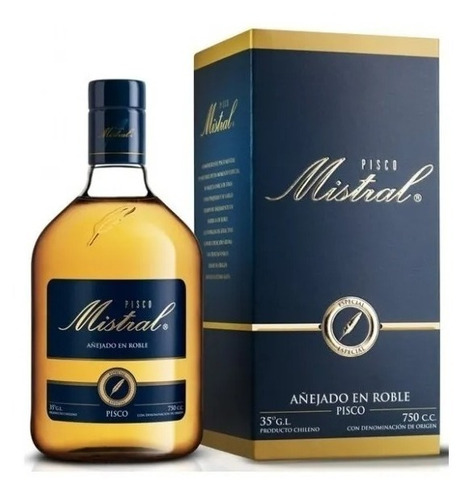 Licor Pisco Mistral Especial 35° 750ml Roble Americano 