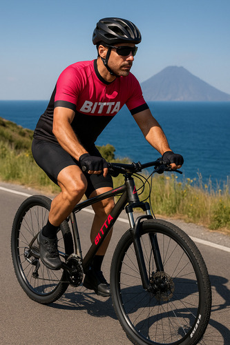 Bicicleta Bitta Vulcano Rodado 29 Aluminio 6061 Hidroformado Cableado Interno Shimano 21 Velocidades Suspensión Con Bloqueo Frenos A Disco Talle L Color Titanio Terra Mtb Con Cubiertas Maxxis