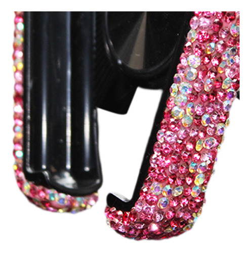 2 Soporte Para Teléfono De Coche Con Diamantes De Rosa Roja