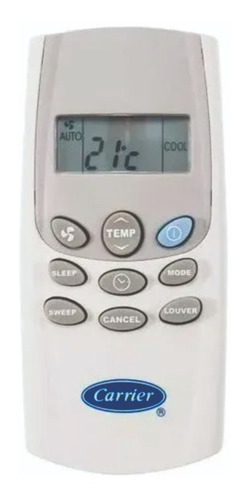 Imagem 2 de 5 de Controle Remoto Ar Condicionado Carrier 41014010 Original