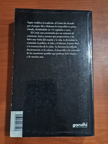 El Corán. Editorial Gandhi (Usado)